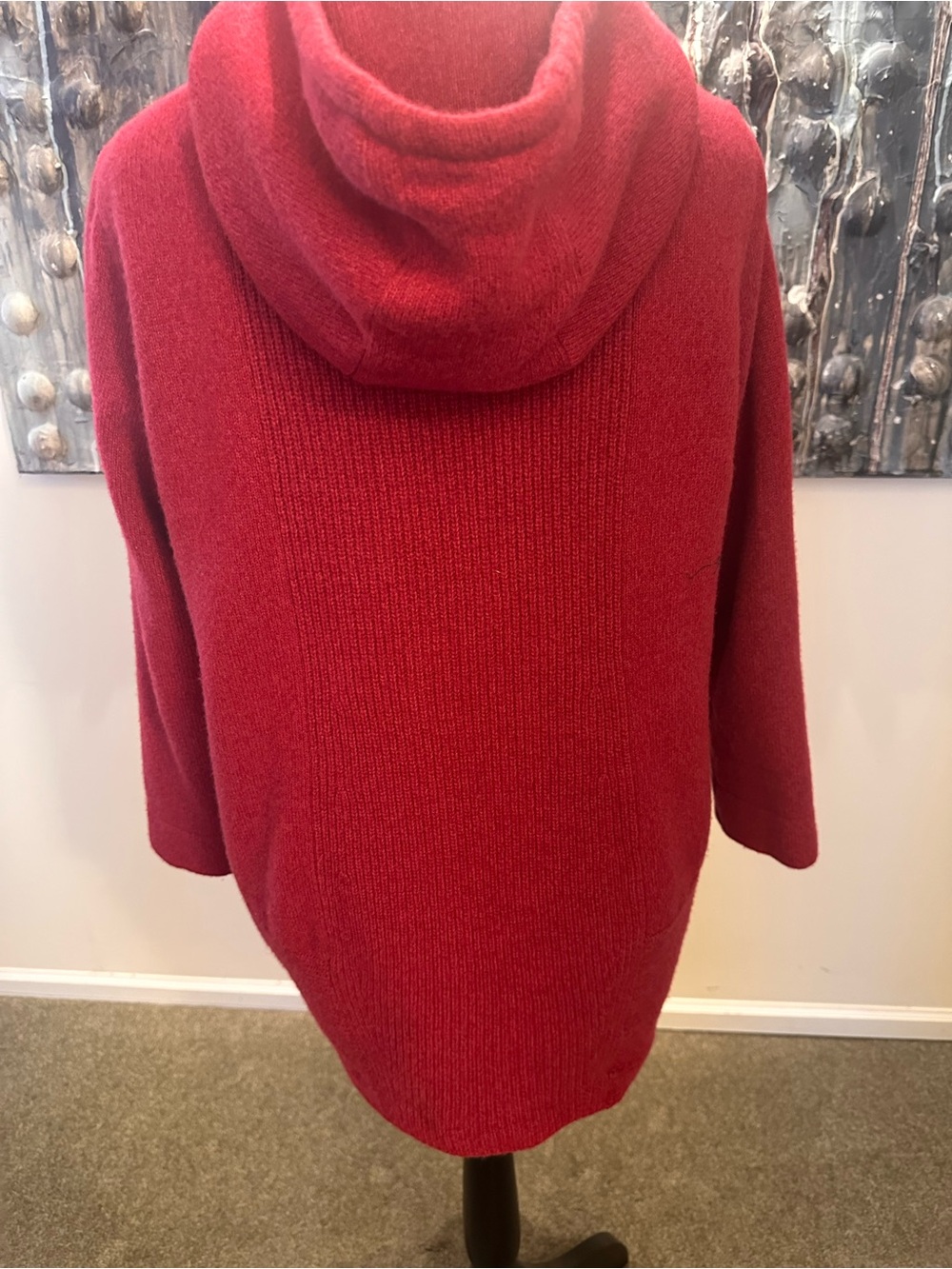 Morado Medium Red Hooded Coat 18” PTP - Picture 11 of 16
